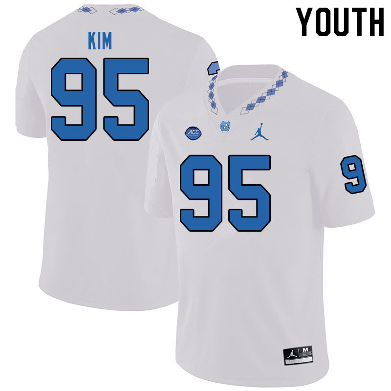 Jordan Brand Youth #95 Jonathan Kim North Carolina Tar Heels College Football Jerseys Sale-White
